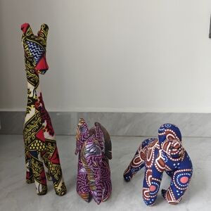 Colorful Patterned Stuffed Animals